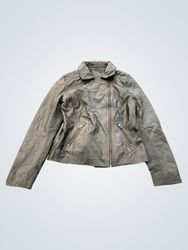 MEDICINE Genuine Leather Biker Jacket