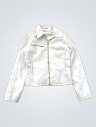 White Faux Leather Jacket