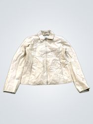 WE Women's Beige Leather Jacket