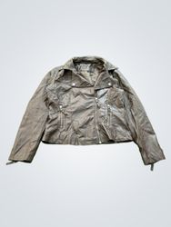 MAX STUDIO LONDON Faux Leather Biker Jacket
