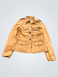 BEST CONNECTIONS Women's Tan Leather Jacket