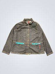 Denim Jacket with Geisha Graphic