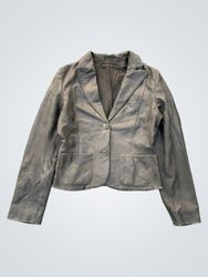 Sisley Black Leather Blazer