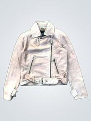 Mango Suit Genuine Leather Biker Jacket