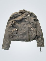 IRO Black Leather Biker Jacket