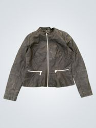 Baccini Black Kunstleder-Motorradjacke