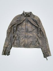 Massimo Dutti Black Leather Jacket