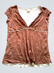 Old Navy Brown Layered V-Neck Top