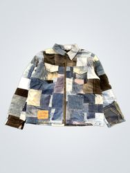 Upgecycelte Levi's Patchwork-Denim-Truckerjacke