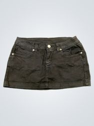Black Denim Mini Skirt