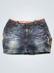 SHAK PER Women's Denim Mini Skirt