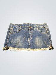 Blue Denim Mini Skirt