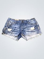 1st Layer Women's Distressed Denim Shorts
