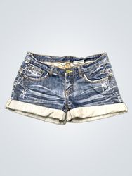 Miss APM Women's Denim Shorts with Banana Graphic