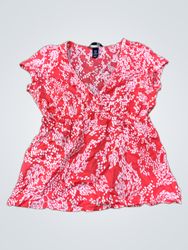 H&M Floral Print V-Neck Top