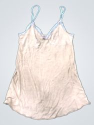 Tan-Cami mit Spitzenbesatz