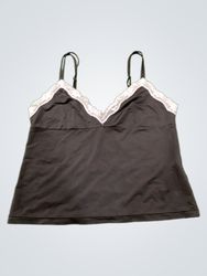 Ici et Maintenant Black Camisole mit Spitzenverzie..