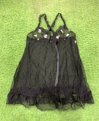 Andralingerie Schwarze Spitzen-Babydoll-Wäsche