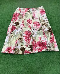 RQT Petite Floral Print Midi Skirt