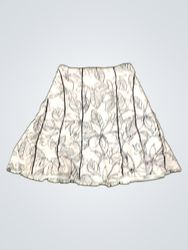 Covington Petite Women's White Floral Print A-Line..