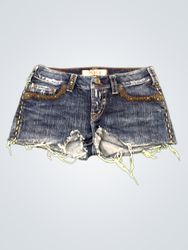 1921 Women's Denim Shorts with Studded Pockets