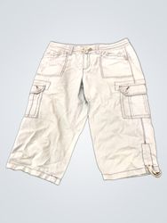 FRENCH CUFF Women's 8P 100% Cotton Cargo Capris Ma..