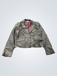 RVG Damenleder-Blazer in Schwarz, Größe 3