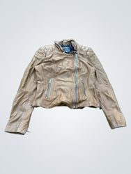 MUUBAA Brown Leather Biker Jacket