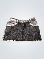 Jupe en jean avec dentelle noire