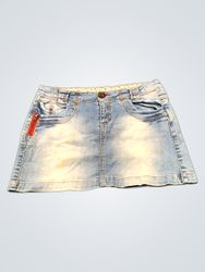 Light Wash Denim Mini Skirt