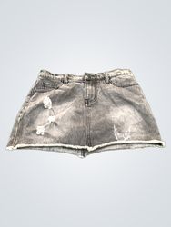 Grey Denim Skirt