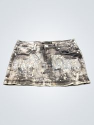 TVB Rinnigw Sequin Embellished Denim Mini Skirt