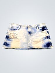 Denim Skirt with Patches