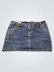 Saia mini jeans azul