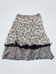 Jupe midi fleurie Liz Claiborne Petite