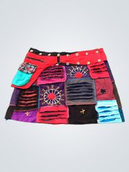 Patchwork Mini Skirt