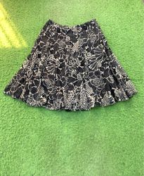 MALVIN Black & White Floral Print Skirt Size 44