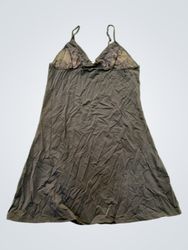 Aerie Black Lace Trim Slip Dress