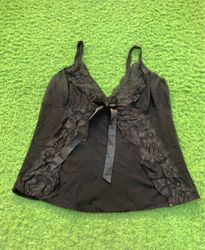 Black Lace Trim Camisole