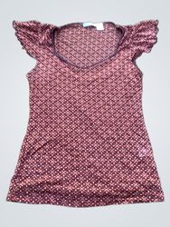 Brown and Orange Patterned Top