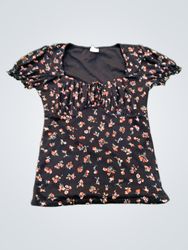 Top de Decote Quadrado com Estampa Floral No Bound..