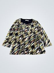 JM Collection Petite Blusa Estampada