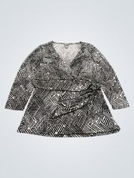 Ann Taylor Women's Black and White Geometric Print..