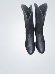 Unbranded Black Leather Cowboy Boots
