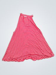Red Striped Halter Neck Top