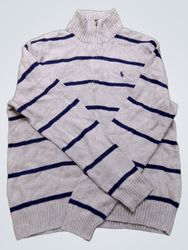 Polo by Ralph Lauren Striped Quarter Zip Sweater