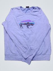 Patagonia Organic Cotton Bison Graphic Long Sleeve..