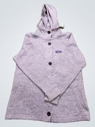 Patagonia Women's Grey Hooded Button-Up Jacket