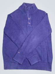 Tommy Hilfiger Mock Neck Button-Up Sweater