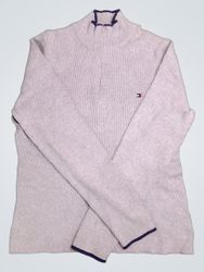 Tommy Hilfiger Ribbed Mock Neck Long Sleeve Sweate..